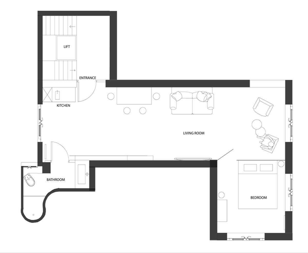 Floor plans, Modern apartment - 1BR 4P - Plaine-Monceau, Paris