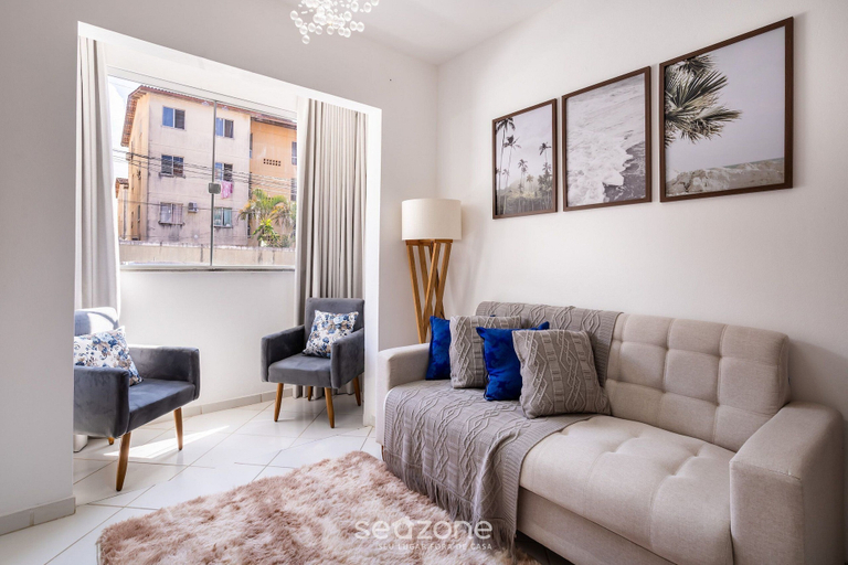 Living area, PDC - Apartments in a Condominium With a Pool in Ilheus, Ilhéus