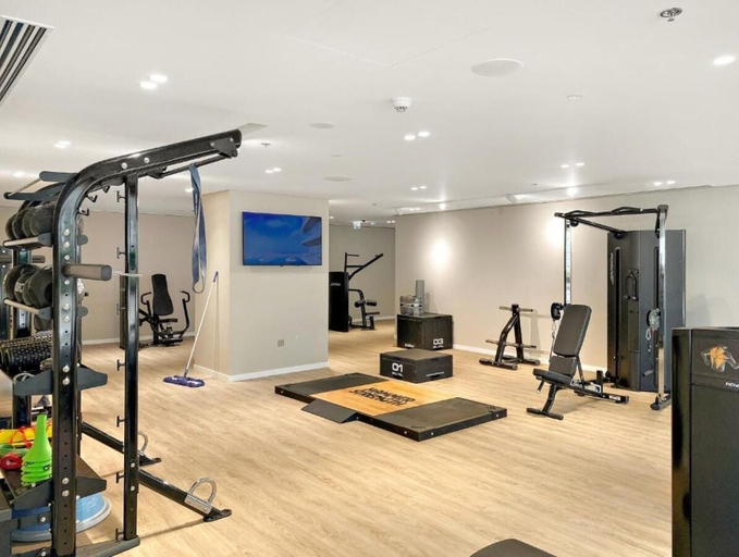 Gym 3, KeyRock - Grand Bleu Apt with Palm View, Dubai