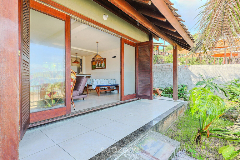 Terrace/patio 5, 3 B Beachfront House w/ Barbecue Bombinhas Sdn042, Bombinhas