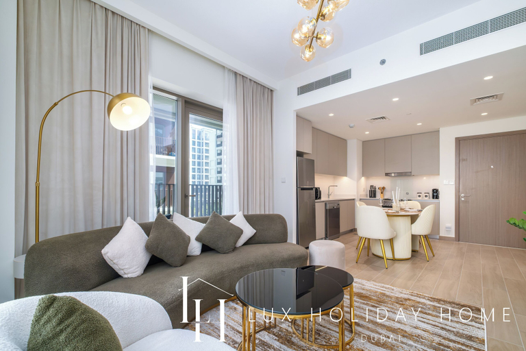 Living area 2, LUX The Dubai Creek Beach Suite 2, Dubai