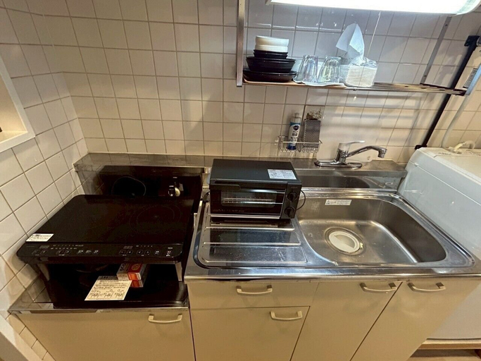 Private kitchen 3, GuestHouseAQUA101, Hiroshima