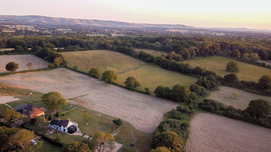 Aerial view 3, Gallops Cottage, East Sussex