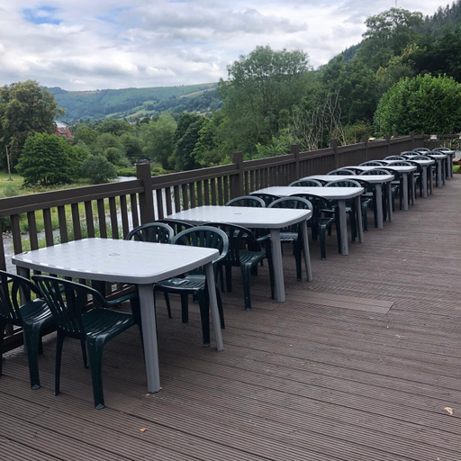 Outdoor dining, White Waters Hotel, Denbighshire