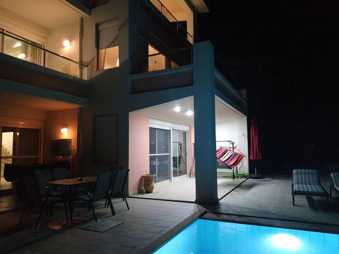 Front of property - evening/night 4, Luxury Villa Zeus Private Pool, Crete