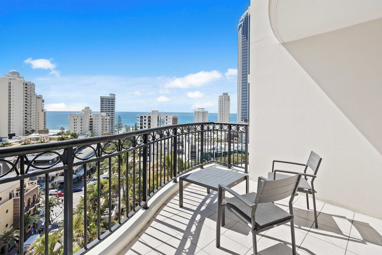 Balcony 5, 12th Floor Ocean Views in Chevron Towers, Gold Coast