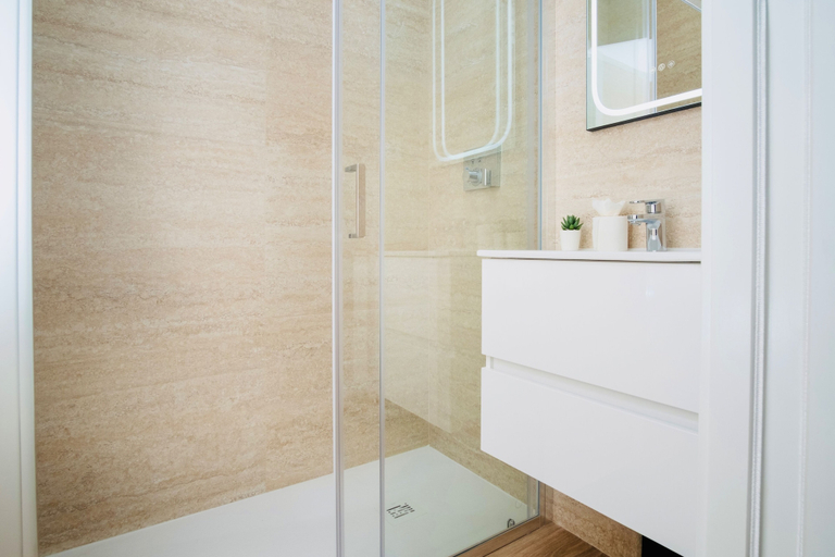 Bathroom, Lagos centre best location studio apartment, Lagos