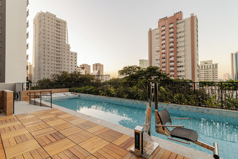 Room 2, Studio c Academia e Piscina a 3 min do Allianz, São Paulo