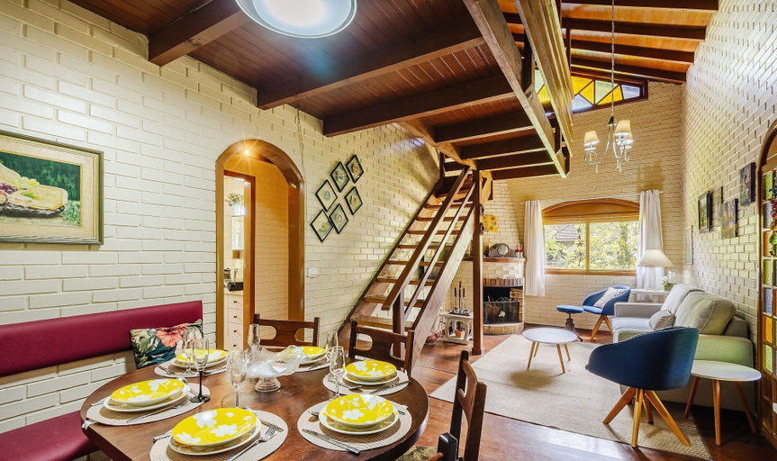 Dining, House With Barbecue in Gramado Rje0980, Gramado