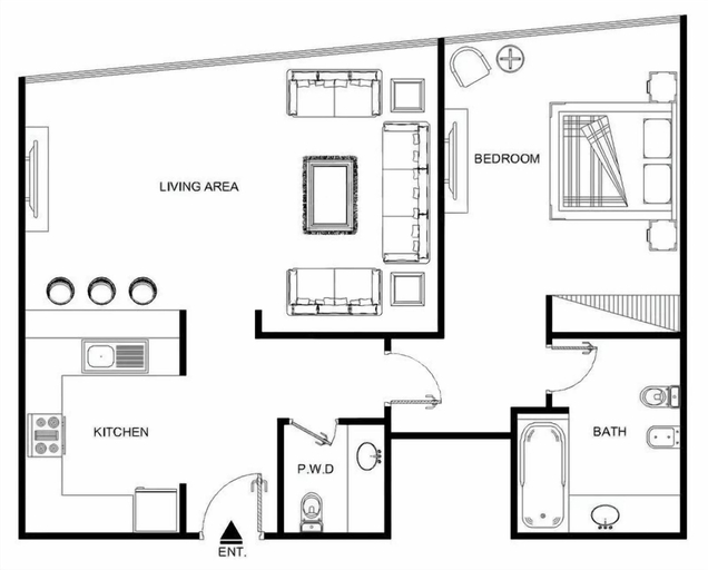 Floor plan 4, LUX The Voleo Canal View Suite, Dubai