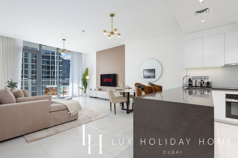 Living area 2, LUX | 2BR Lagoon View – District One, 10–15 min Burj Khalifa, Dubai