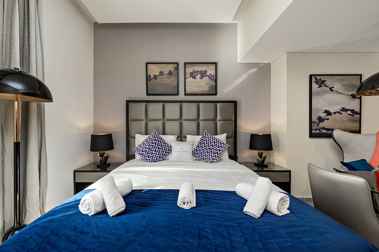 Bedroom 3, Stylish Studio at DAMAC Majestine, Dubai