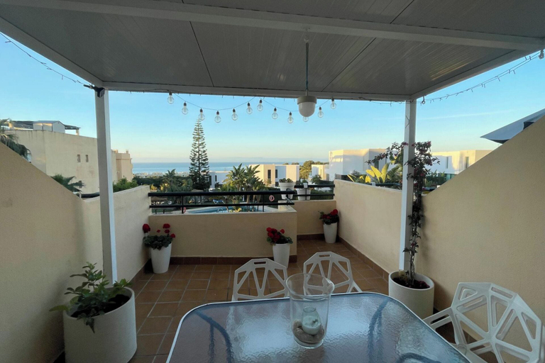 Outdoor dining, Townhouse Terrace With sea View Close to Marbella, Málaga