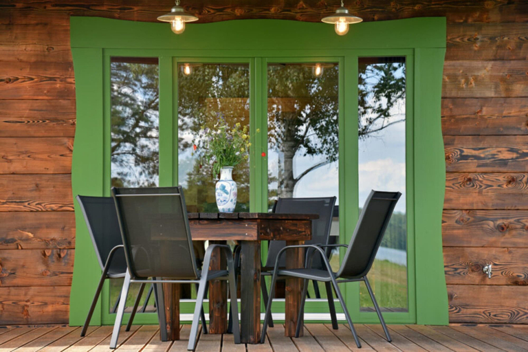 Balcony 4, Comfortable Holiday Homes Right on the Lake, Drawsko