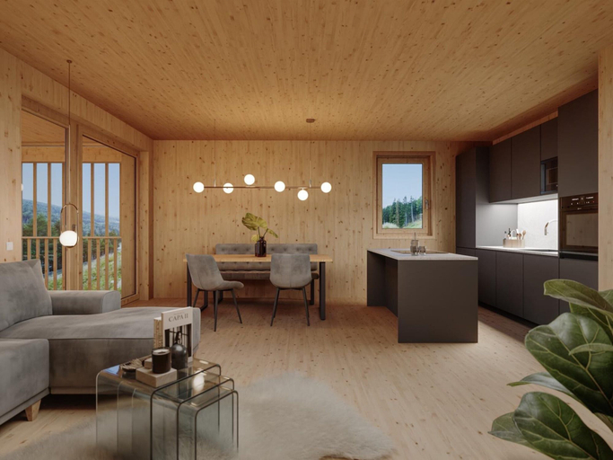 Living area 3, Apartment in Oberwolz by Ski Slopes, Murau