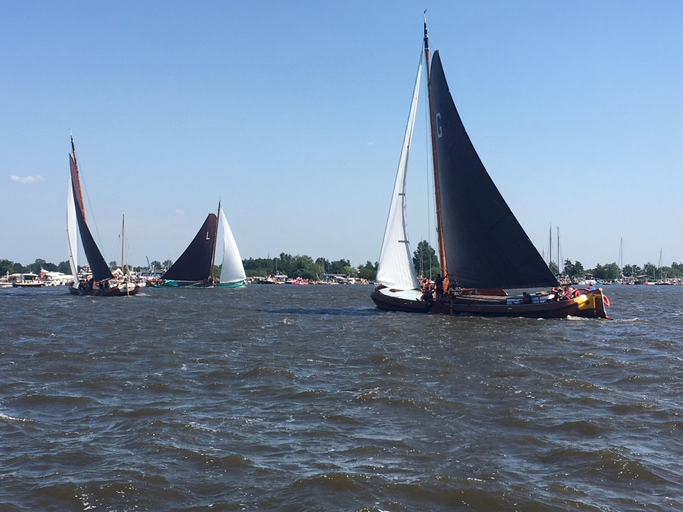 View from property 4, Nice Holiday Home on the Water in Grou, Boarnsterhim