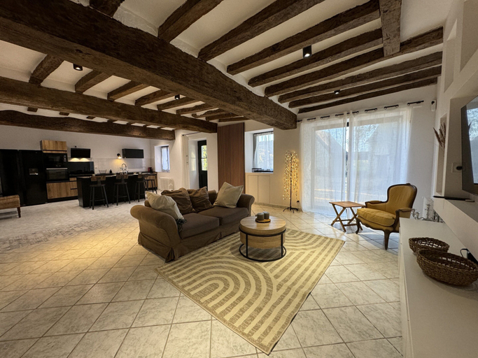 Living room 2, House in Mansigne With Fenced Garden, Sarthe