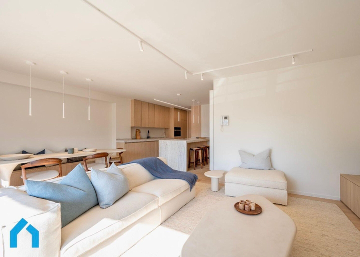 Living room, Apartment in Belgium with Cozy Patio, West-Vlaanderen