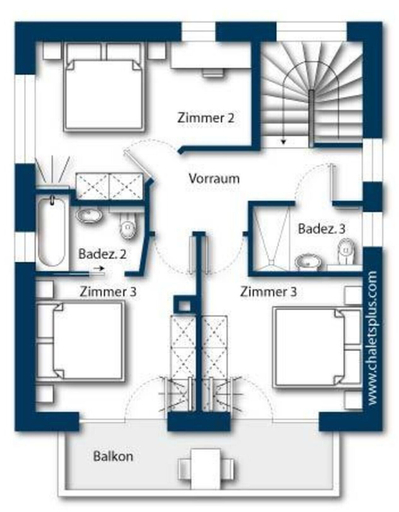 Floor plan 2, Chalet in Neukirchen Near Ski Arena Wildkogel, Zell am See