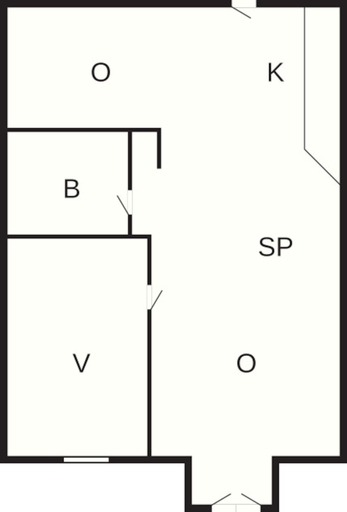 Floor plan 1, 2 Person Holiday Home in Hejls, Kolding
