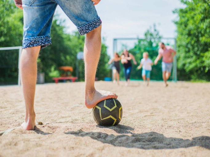 Sport court 3, 5 Person Holiday Park Home in Krusa, Aabenraa