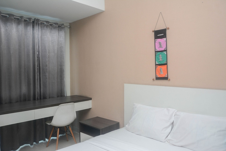 Bedroom 1, Homey And Minimalist Studio Grand Dhika City Apartment, Bekasi