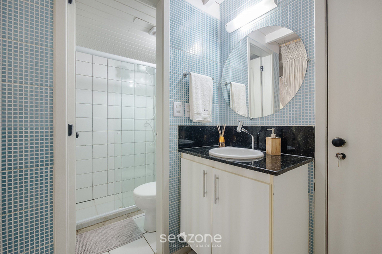 Bathroom, Apt Just Steps From the Beach and Tamar Project CVI, Mata de São João