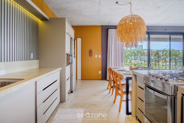 Private kitchen 3, Modern House With Pool Next to Surfland Roi00, Garopaba