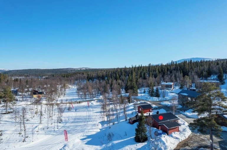 View from room, Hotell Bruksvallslidens förmedling, Härjedalen