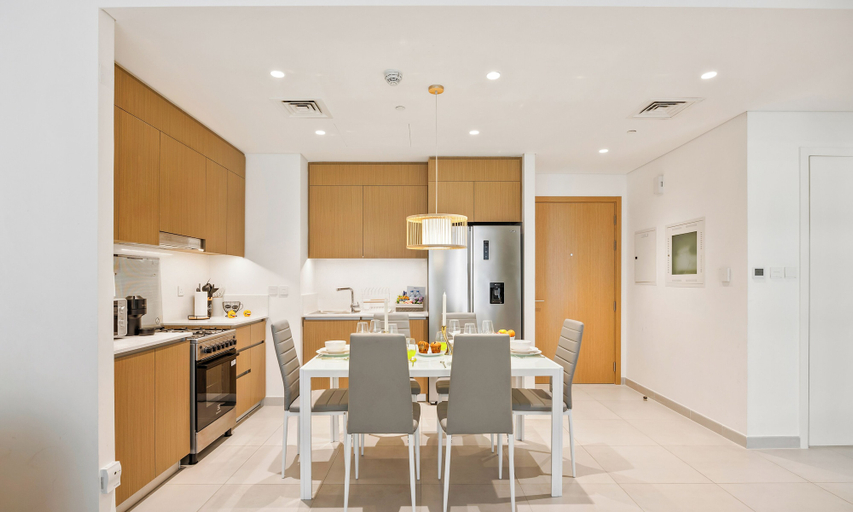 In-room dining 3, WYZ RENT|Beachside 2BR W Pool Gym Lagoon Access, Dubai