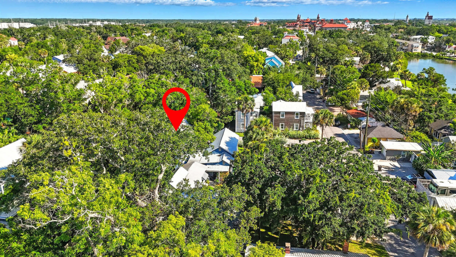 Aerial view 4, Periwinkle Perch Historic Cottage Near Downtown, Saint Johns