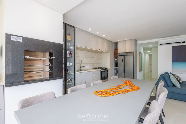 BBQ/picnic area, 3-suite apt 280m From sea in Itapema Vga1002, Itapema