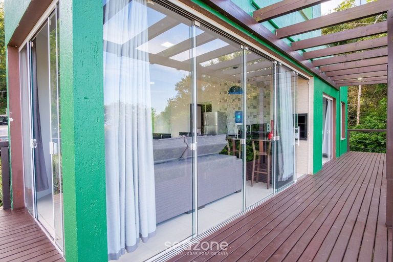 Terrace/patio, House With Lagoon View and Barbecue Ctm0000, Garopaba