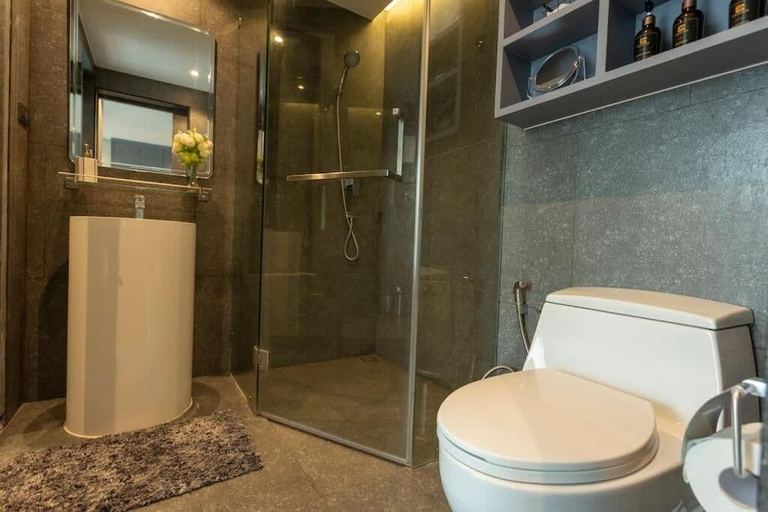 Bathroom, Steps to Kamala Beach Rooftop Pool  C138, Phuket Island