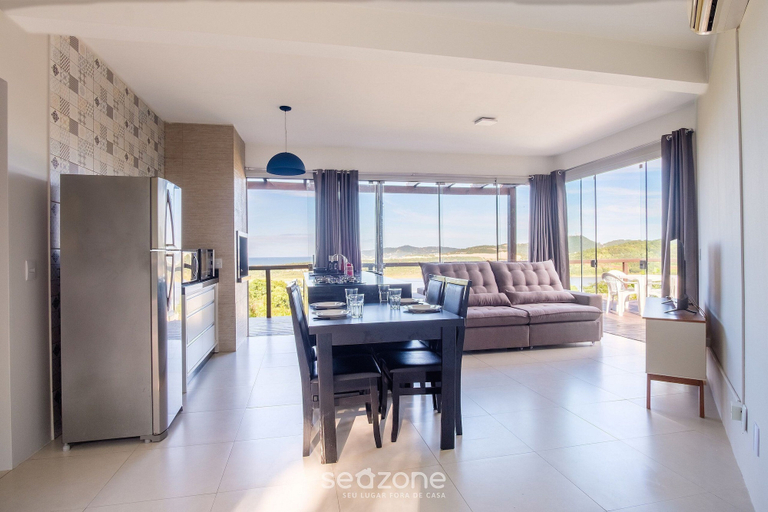 Living area 3, House With Lagoon View and Barbecue Ctm0000, Garopaba