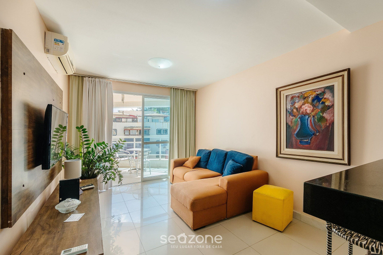 Living area 4, Apt w/ Balcony & View, Steps From the sea Opr0303, Salvador