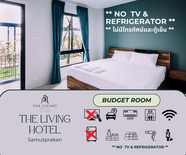 The Living Hotel SamutPrakan Room Type - Budget Room No TV and Fridge