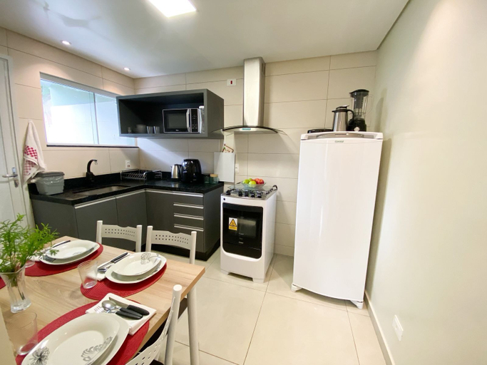 Private kitchen 2, Casa Nova Climatizada Mercado Municipal 7 Hospedes, Foz do Iguaçu