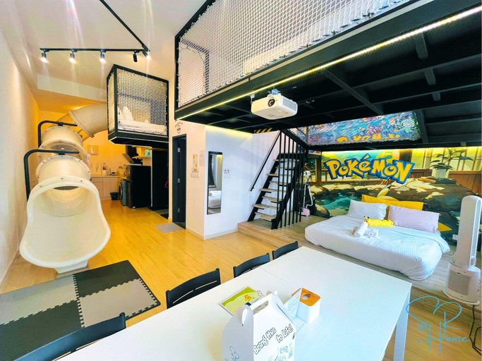 Bedroom 3, Pokémon Loft w/ INDOOR SLIDE | Pool | Near Legoland | 6 Pax, Johor Bahru
