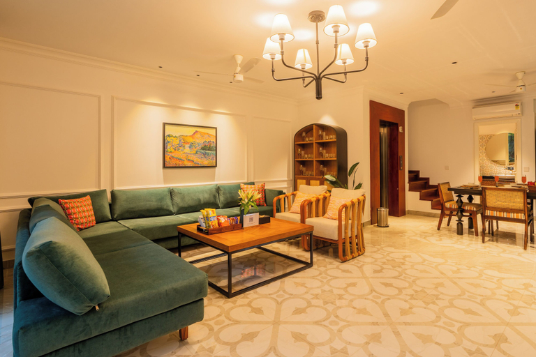 Living room, ELIVAAS Kensho Hibiscus 3BHK Villa, South Goa
