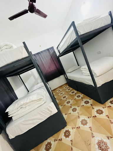 Bed, Karma Stays Hostel Morjim, North Goa