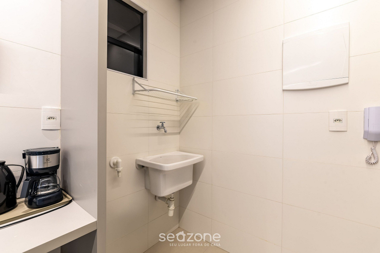 Private kitchen 5, Apt With Balcony and Sea View, Maceio Hig1003, Maceió (capital)