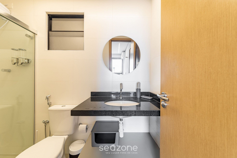 Bathroom 4, Apt With Balcony and Sea View, Maceio Hig1003, Maceió (capital)
