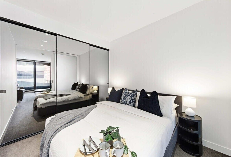 Bedroom 3, A Lovely 2BR Apt Near Victoria Market, City Views, Melbourne