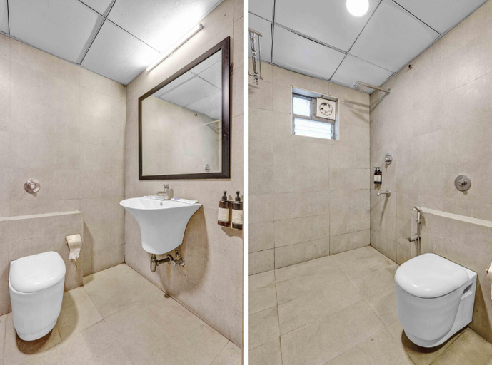 Bathroom 5, UPAR Hotels Indiranagar, Bangalore