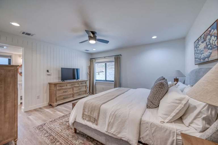 Bedroom 3, Luxury Riverfront Villa with Firepit & Gameroom!, Comal