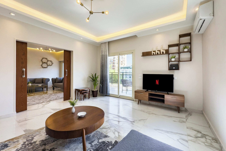 Living area 3, Xuru Stays I The 2bdr Emerald Pearl @ Heart of Heliopolis, Heliopolis