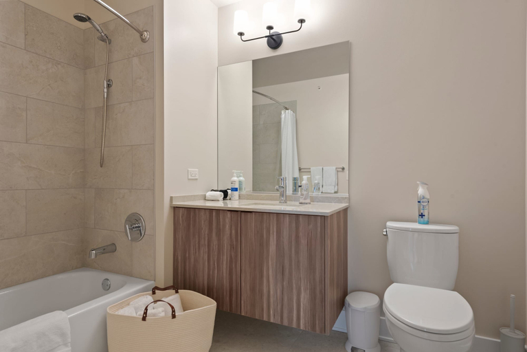 Bathroom, West Loop High-end 2BR Walkable City Views, Cook