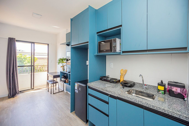 Room 5, Loft com Smart Lock e Varanda no Bresser, São Paulo