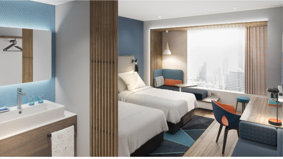 Bedroom 2, Rezen Select Hotel Yantai Jinshatan Bathing Beach, Yantai